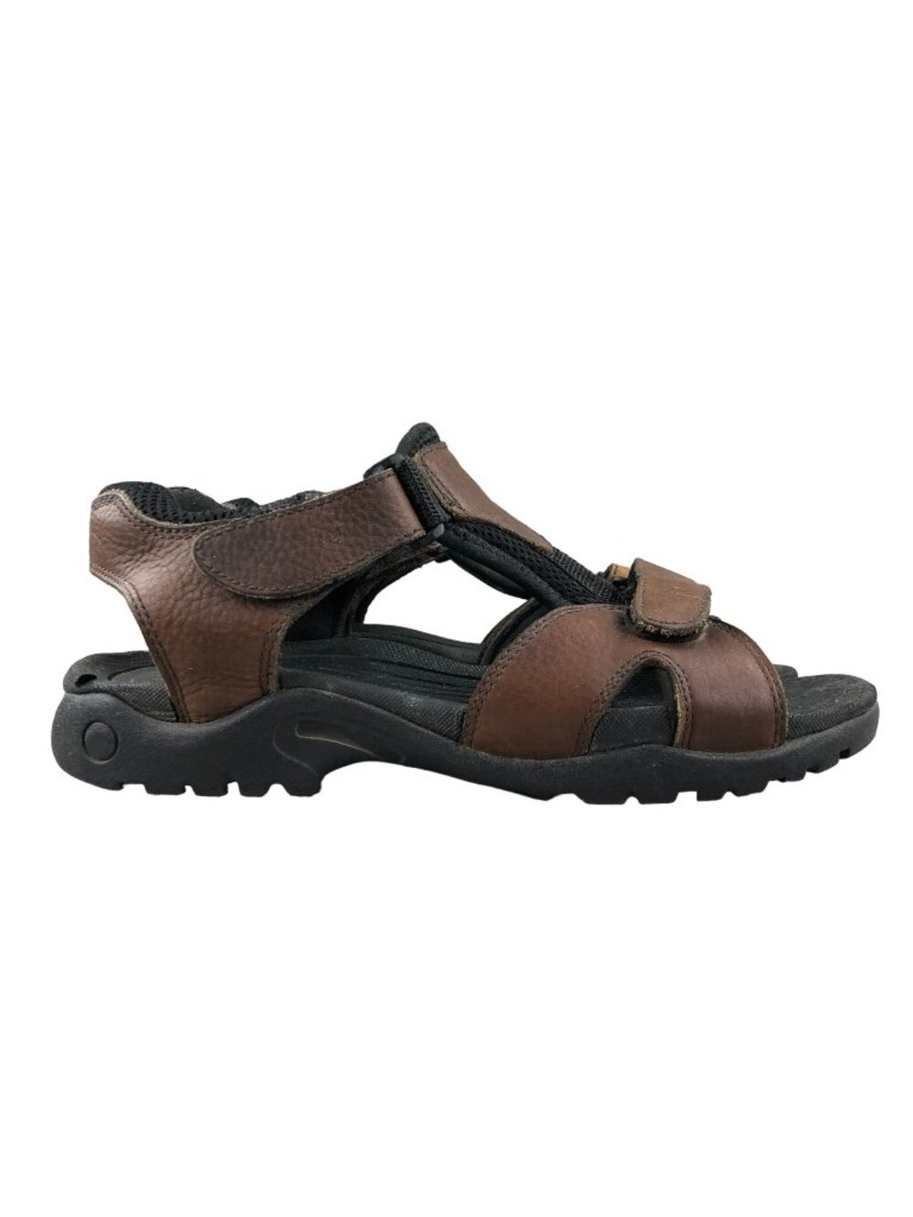GH Bass & Co Men's Size 11M Trail Brown Genuine Leather Hook & Loop Sandals FAIR